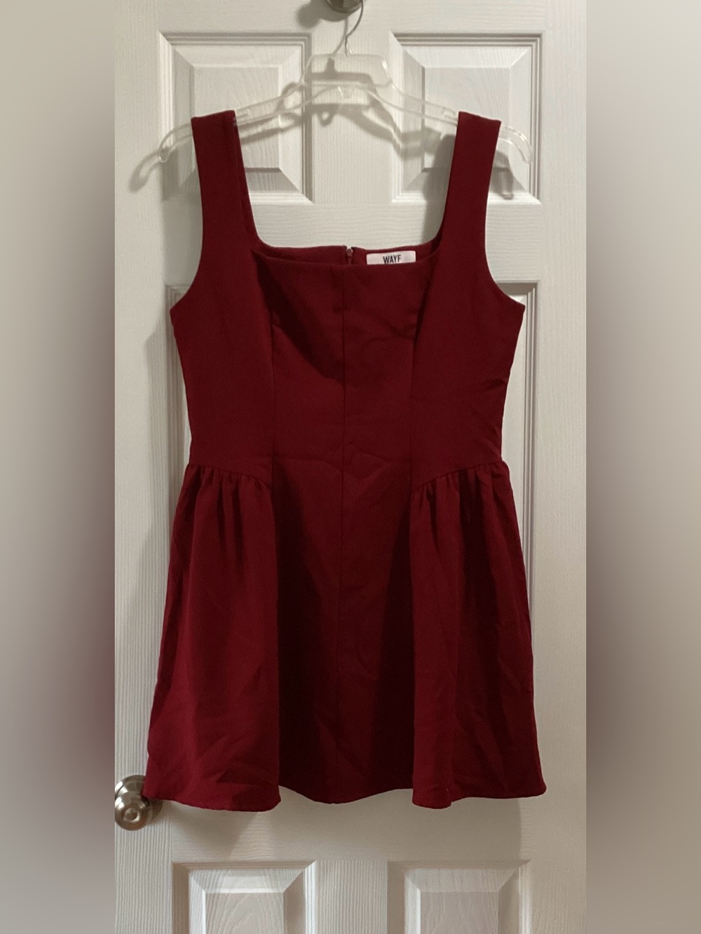 Wayf Girls' Sleeveless Deep Red Fit-and-Flare Dress